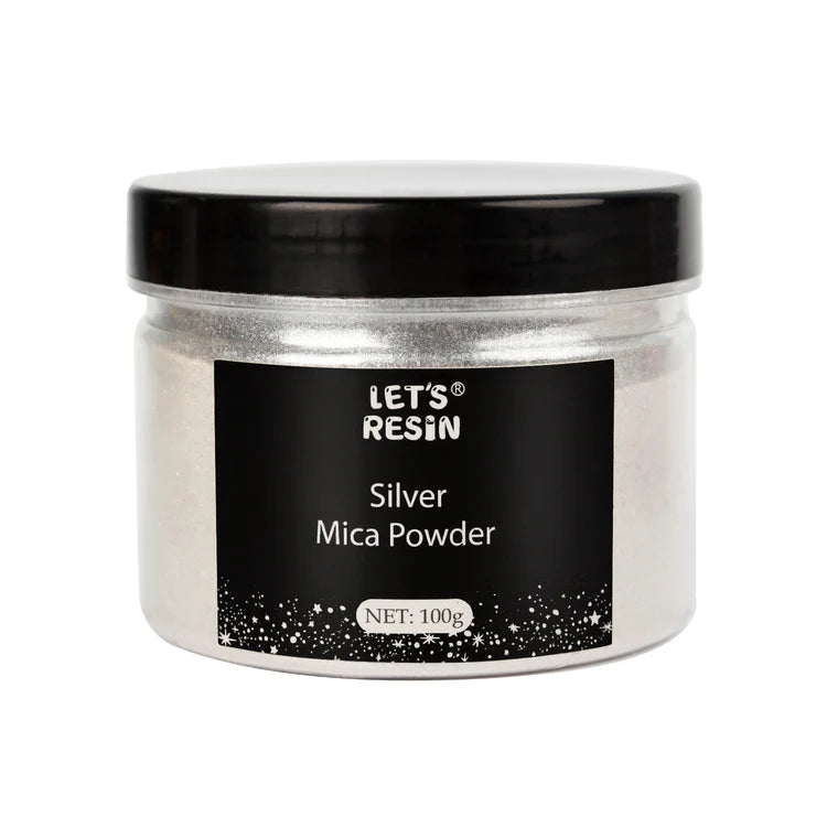 Let´s Resin Mica powder - silver 100g