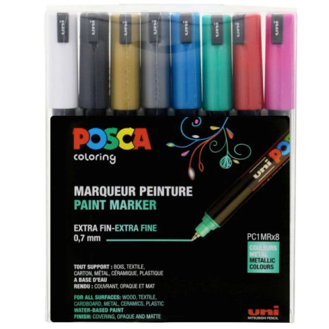 Posca PC-1MR Metallic 8-set