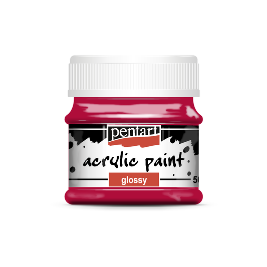 Acrylic paint glossy carmine