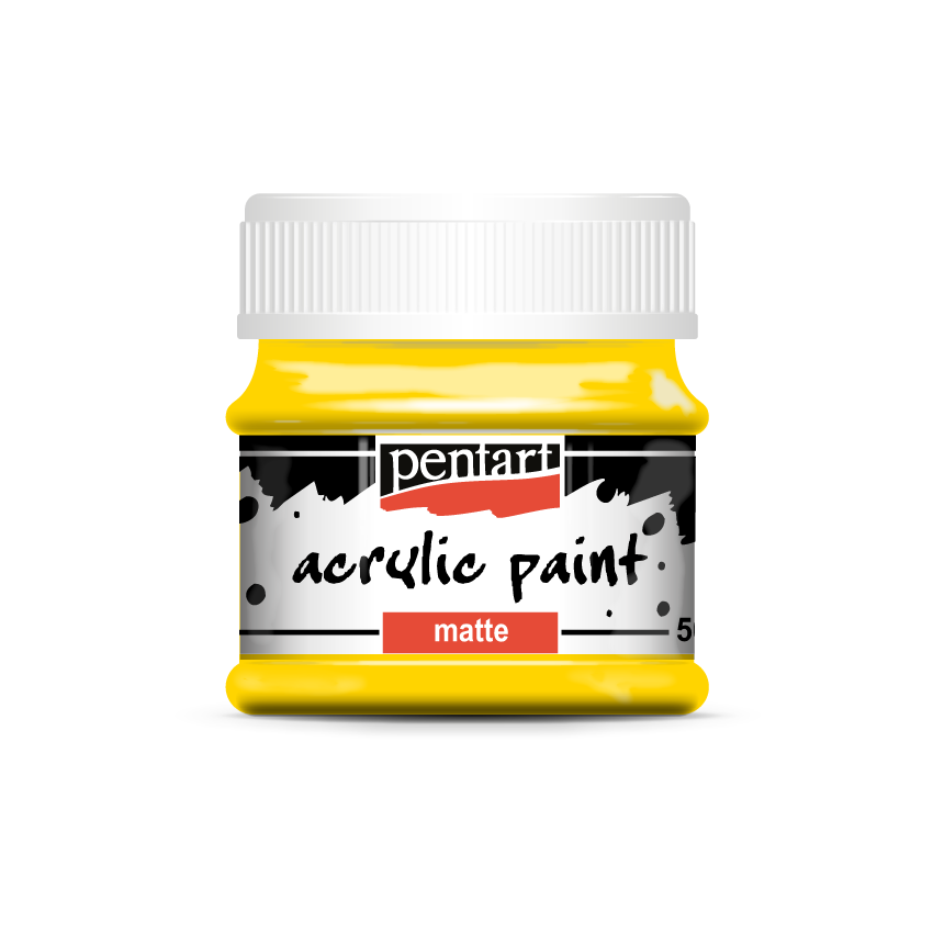 Acrylic paint matte 50 ml yellow