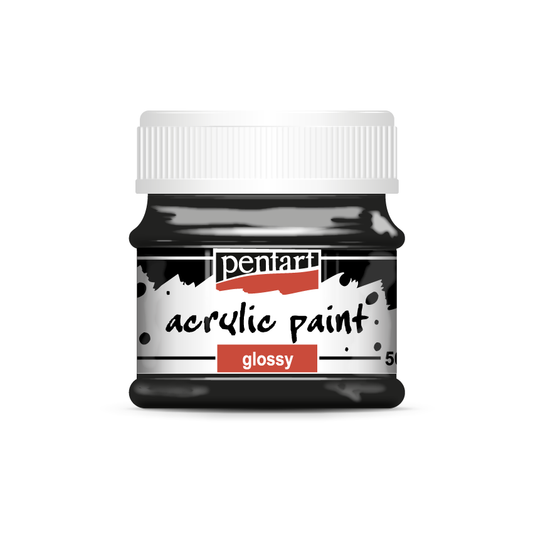 Acrylic paint glossy 50 ml black