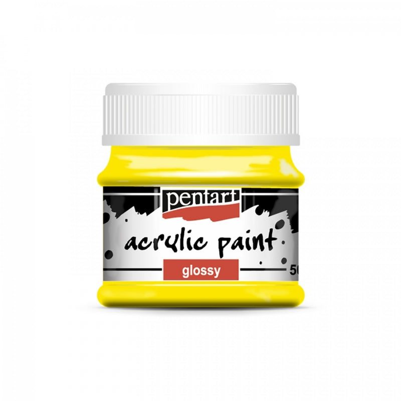 Acrylic paint glossy yellow