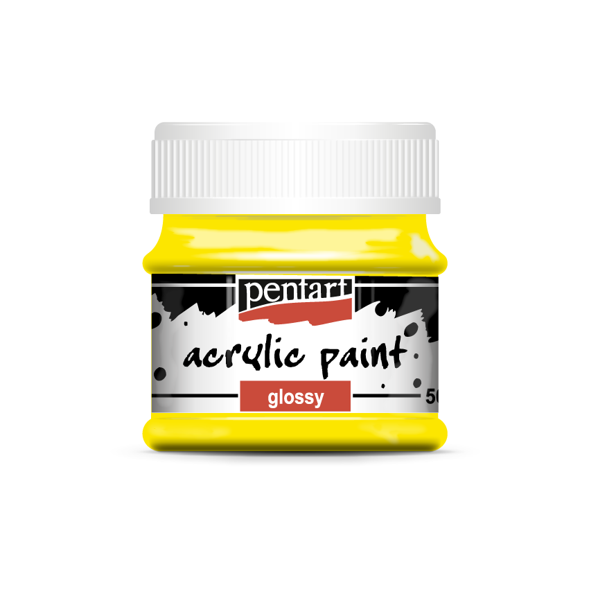 Acrylic paint glossy yellow