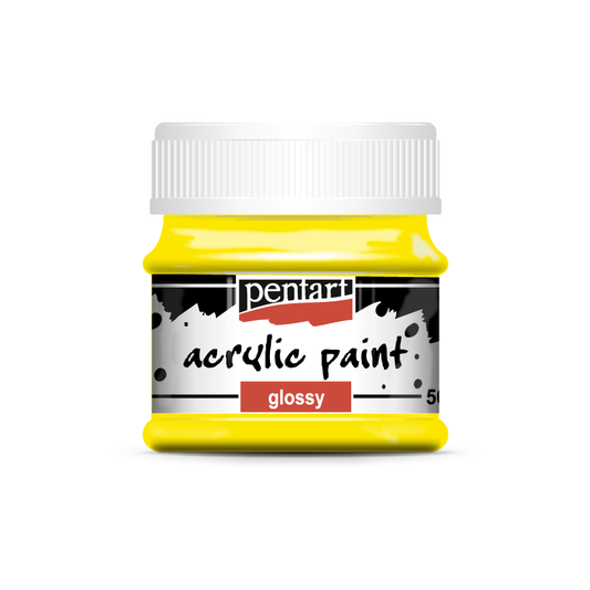 Acrylic paint glossy yellow