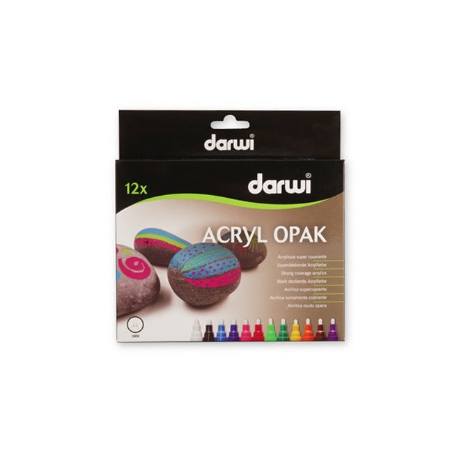 Darwi Acrylic Paint Markers - 12 Colors