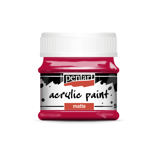 Acrylic paint matte 100 ml carmin