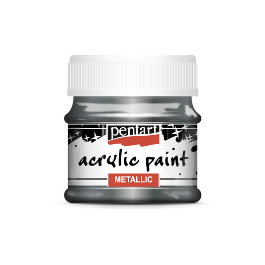 Acrylic paint metallic 50 ml rococo silver