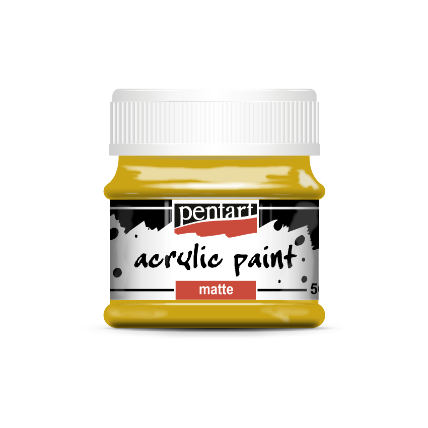 Acrylic paint matte 50 ml ocher