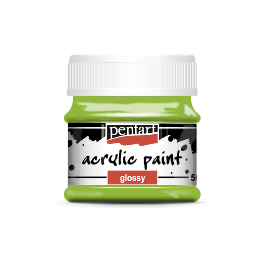 Acrylic paint glossy apple green