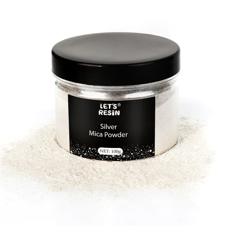 Let´s Resin Mica powder - silver 100g