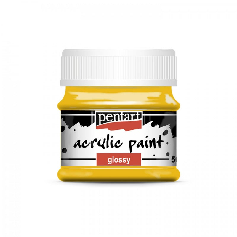 Acrylic paint glossy sun yellow