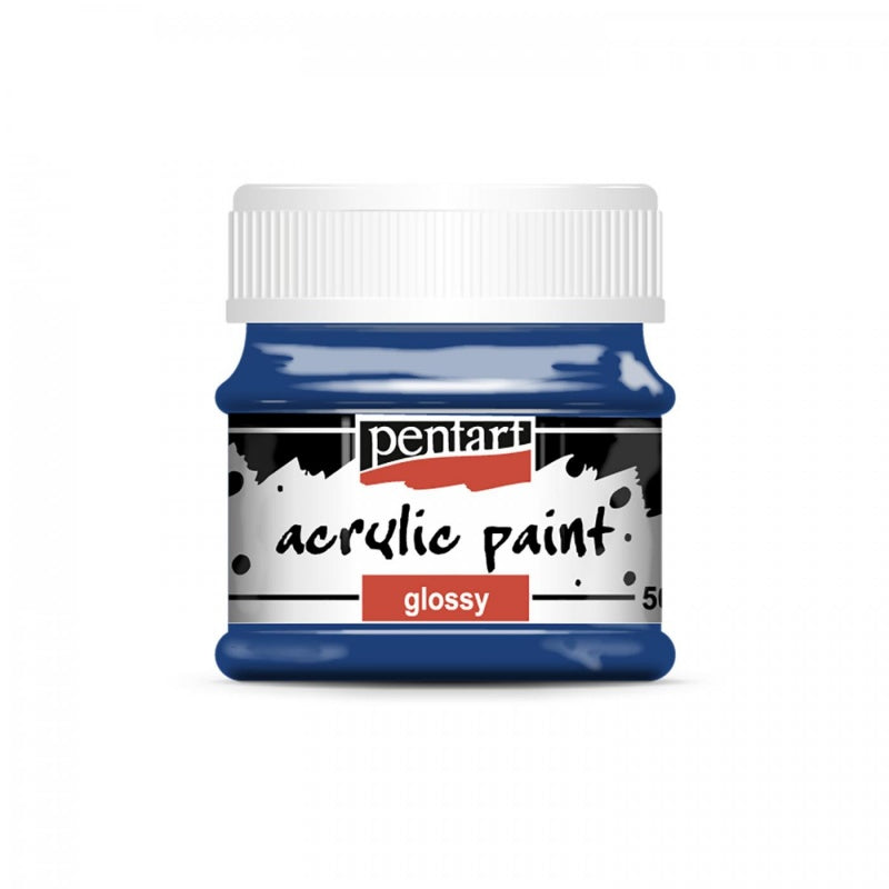 Acrylic paint glossy dark blue