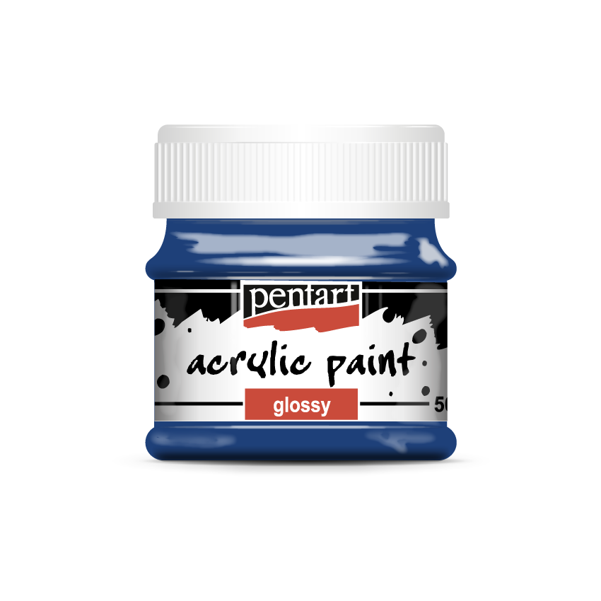 Acrylic paint glossy dark blue