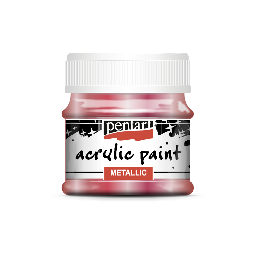 Acrylic paint metallic 50 ml red copper