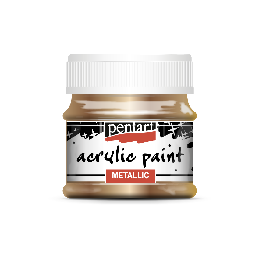 Acrylic paint metallic 50 ml brass