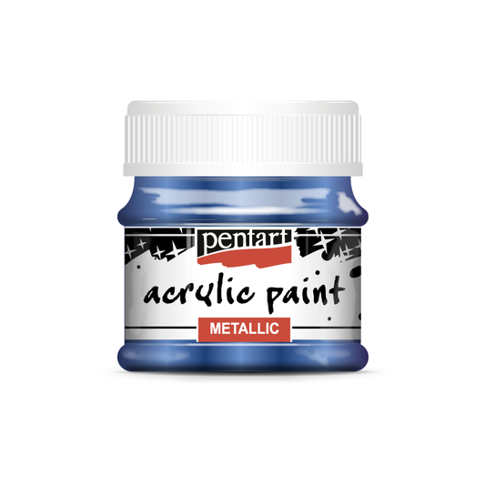 Acrylic paint metallic 50 ml cobalt blue