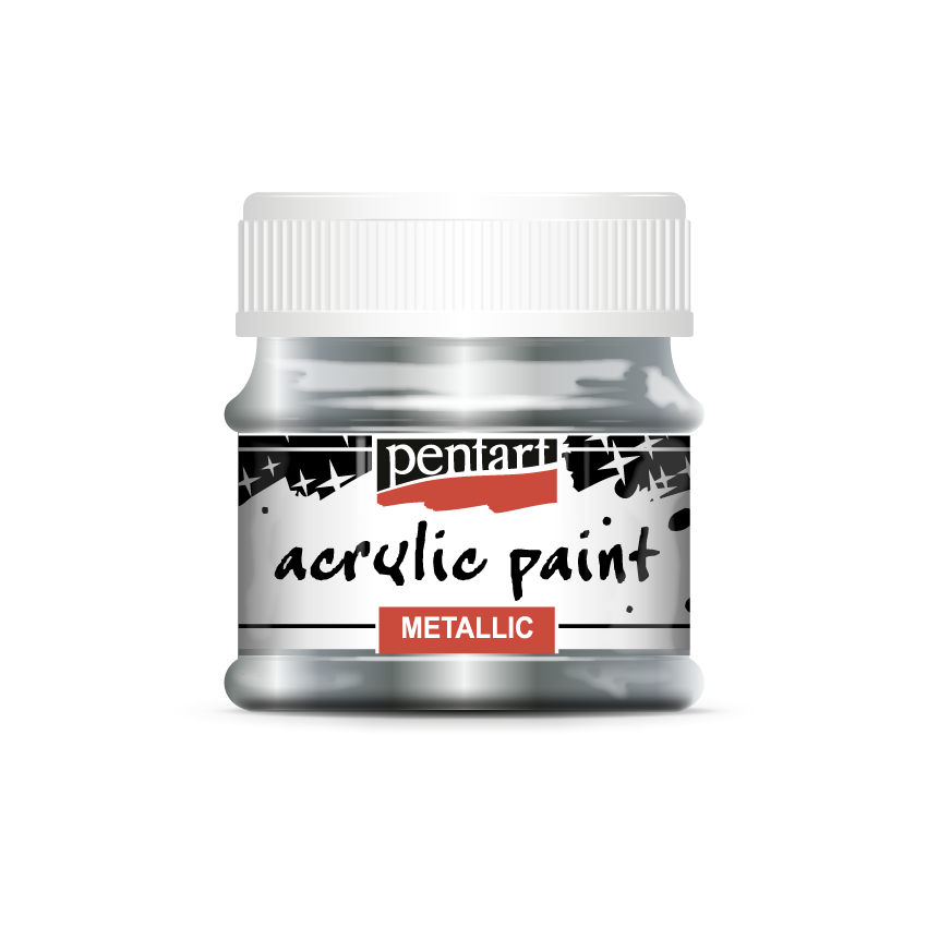 Acrylic paint metallic 50 ml silver touch