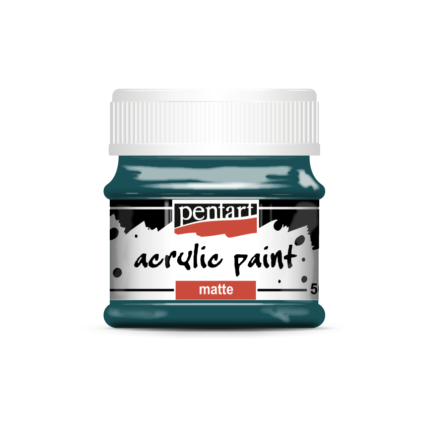 Acrylic paint matte 50 ml turquoise blue