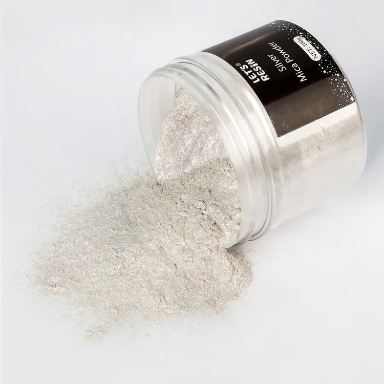 Let´s Resin Mica powder - silver 100g