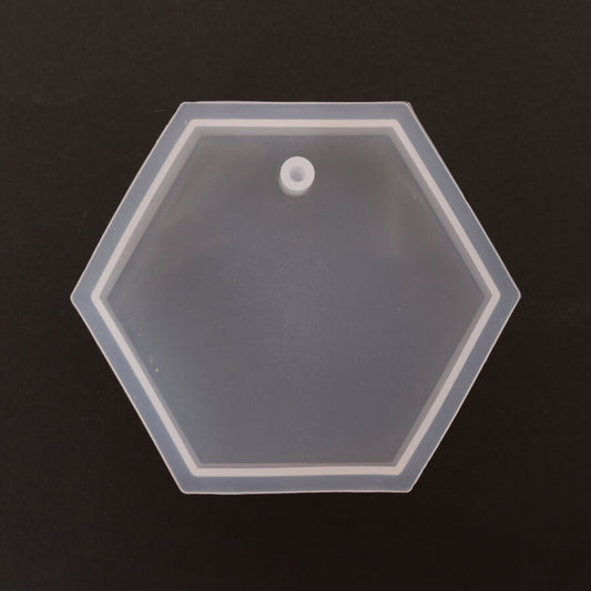 Silikonform - nyckelring - hexagon