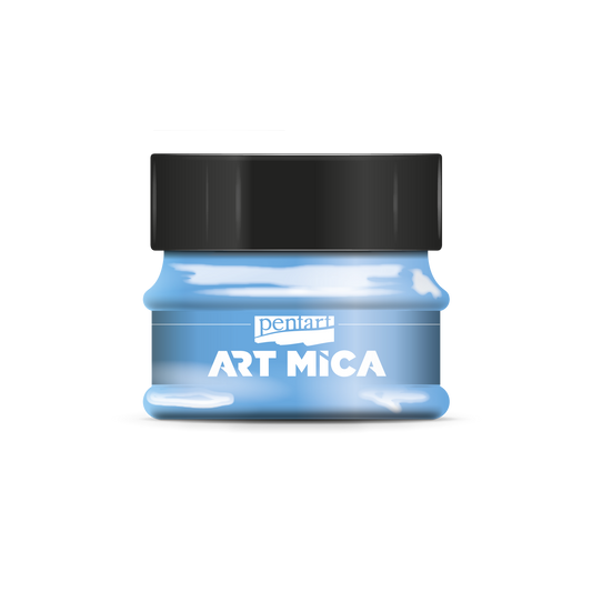 Art Mica Mineral Golden blue