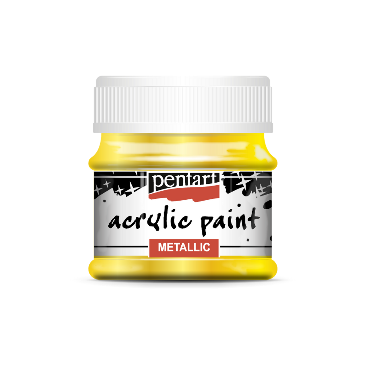 Acrylic paint metallic 50 ml yellow