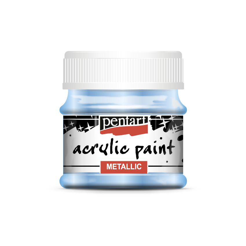 Acrylic paint metallic 50 ml light blue