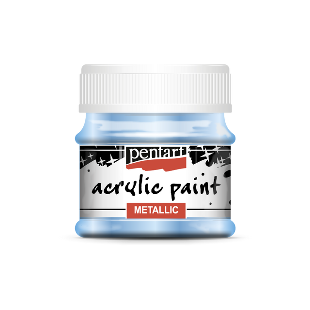 Acrylic paint metallic 50 ml light blue