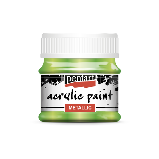 Acrylic paint metallic 50 ml light green