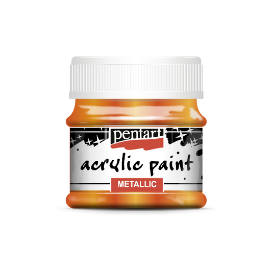 Acrylic paint metallic 50 ml orange