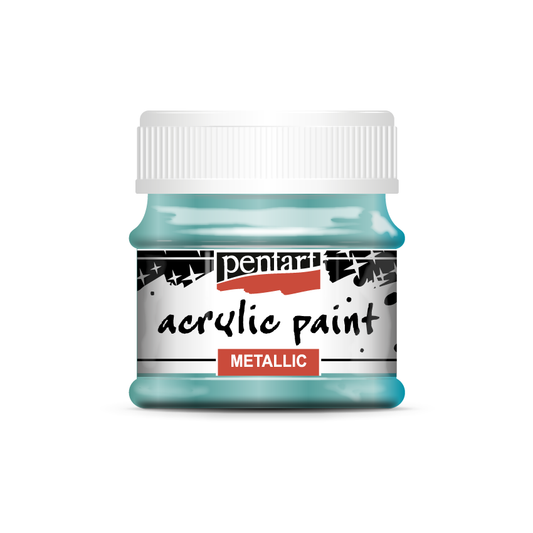 Acrylic paint metallic 50 ml turquoise