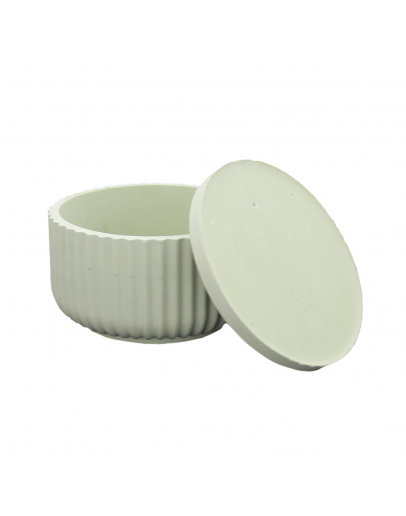 Jesmonite Silicone form fluted low box with lid