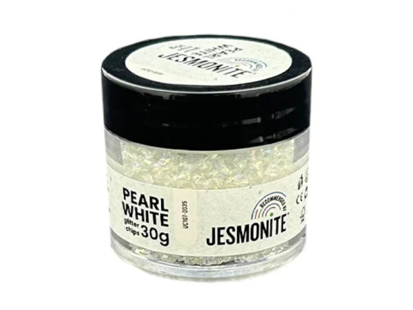 Jesmonite Glitterchips 30g Pearl White