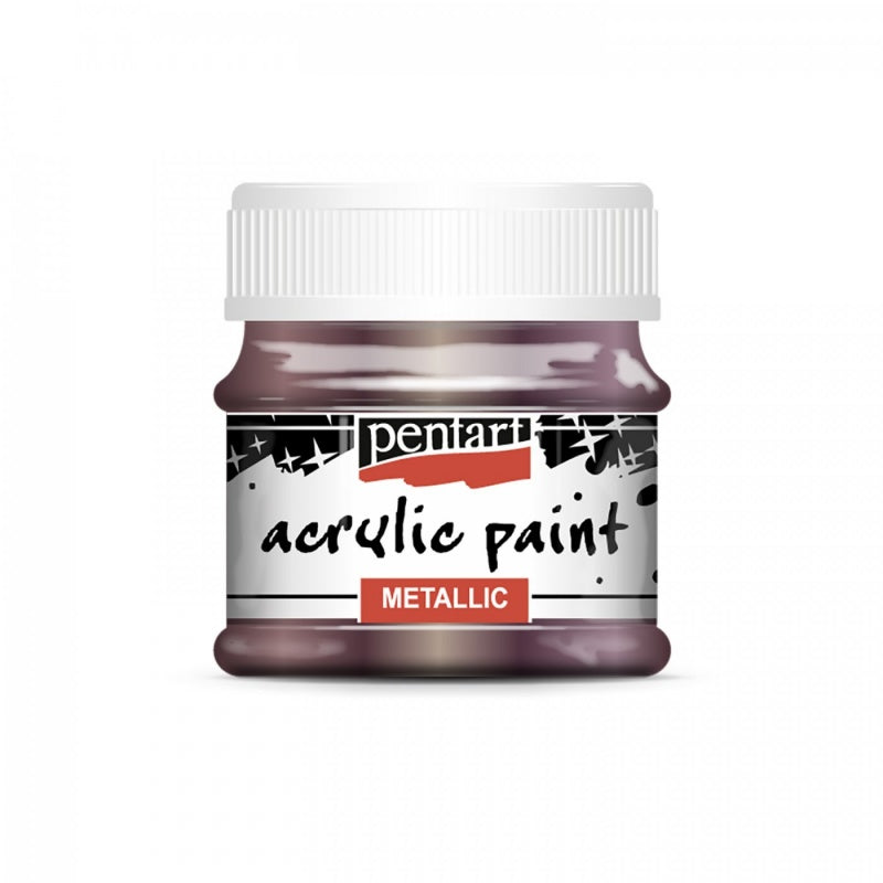 Acrylic paint metallic 50 ml eggplant