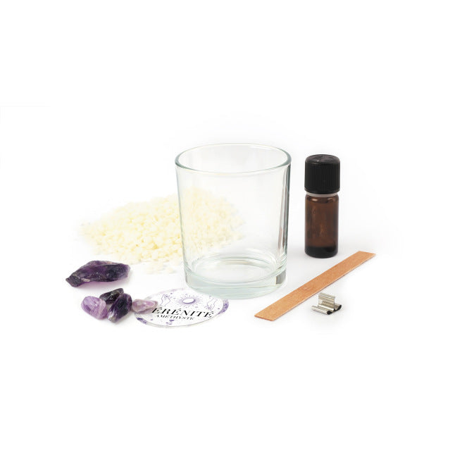 Candle Making Kit - Lithotherapy Candle - Amnethyst 