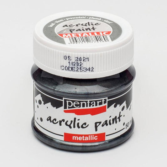 Acrylic paint metallic 50 ml plumb