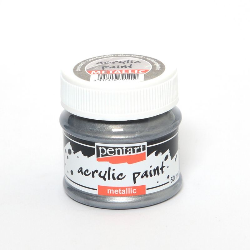 Acrylic paint metallic 50 ml silver touch