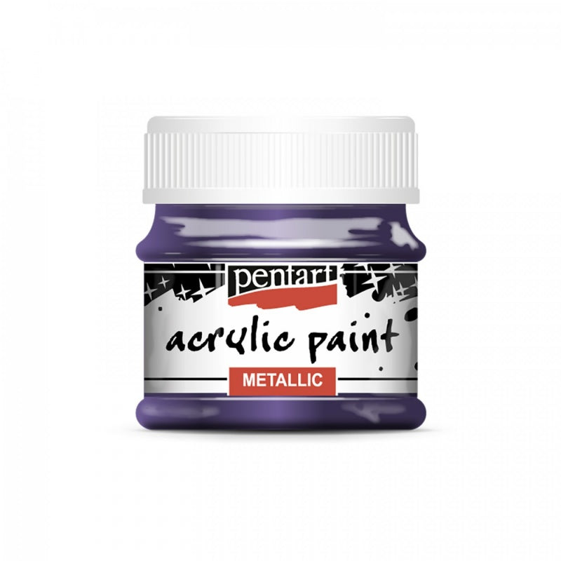 Acrylic paint metallic 50 ml silver purple