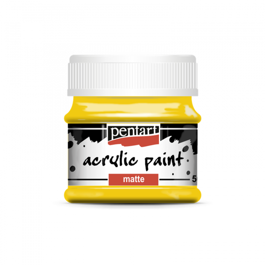 Acrylic paint matte 50 ml Sun Yellow